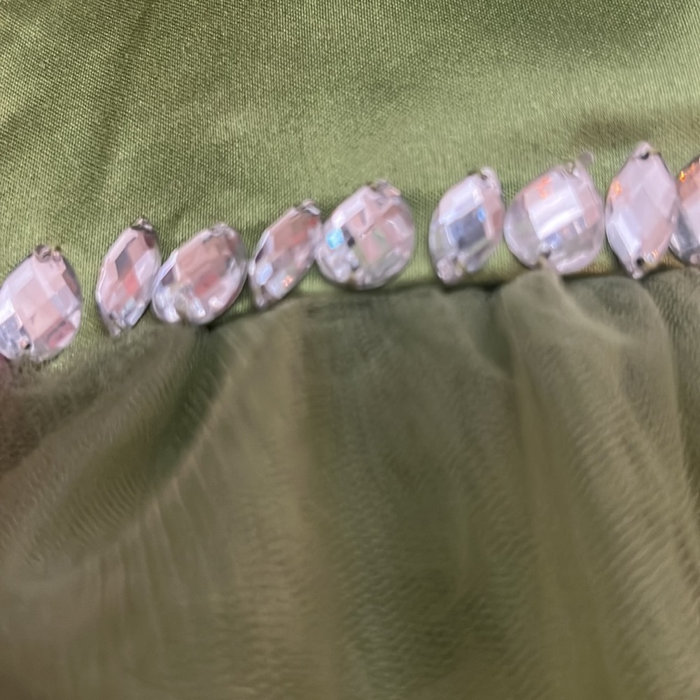 Green Tulle Girl’s Wedding Pageant Dress - Picture 4 of 8